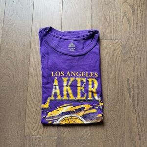 PURPLE ADIDAS LAKERS SHIRT